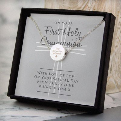 (image for) Personalised First Holy Communion Necklace & Box