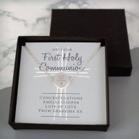 (image for) Personalised First Holy Communion Necklace & Box