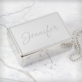 (image for) Personalised Name Rectangular Jewellery Box