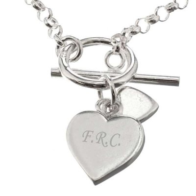 (image for) Personalised Hearts T-Bar Necklace
