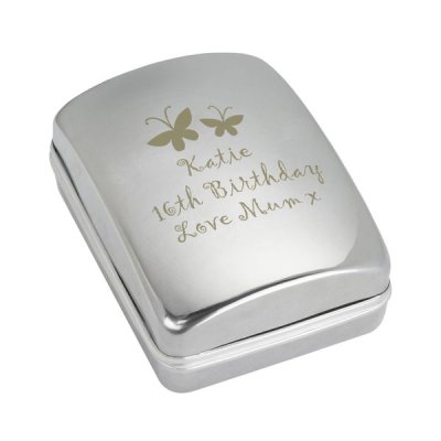 Personalised Butterfly Motif Necklace Gift Box (image for) Personalised Butterfly Motif Necklace Gift Box