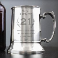 (image for) Personalised Age Crest Stainless Steel Tankard