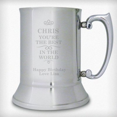 (image for) Personalised Best in the World Stainless Steel Tankard