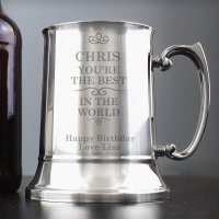 (image for) Personalised Best in the World Stainless Steel Tankard