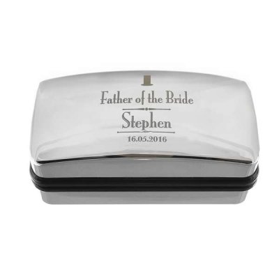 (image for) Personalised Decorative Wedding Father of the Bride Cufflink Box