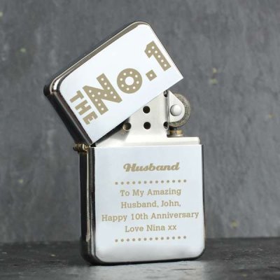 (image for) Personalised 'The No.1' Silver Lighter