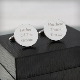 (image for) Personalised Any Message Round Cufflinks