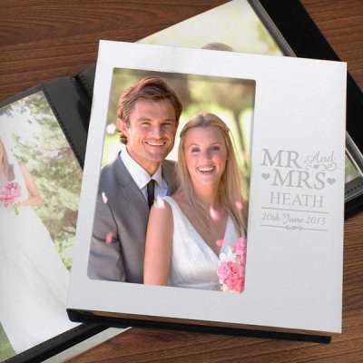 (image for) Personalised Mr & Mrs Photo Frame Album 6x4
