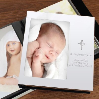 (image for) Personalised Cross Photo Frame Album 6x4