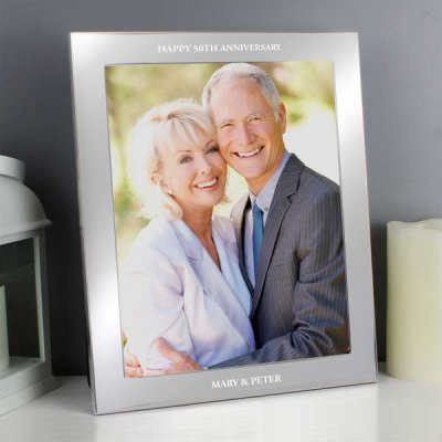 (image for) Personalised Any Message Silver 10x8 Photo Frame