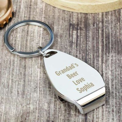 (image for) Personalised Any Message Bottle Opener Keyring