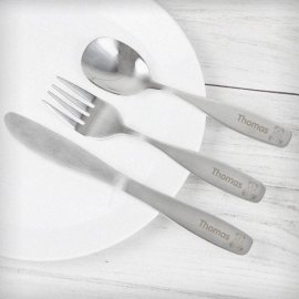 (image for) Personalised 3 Piece Teddy Cutlery Set