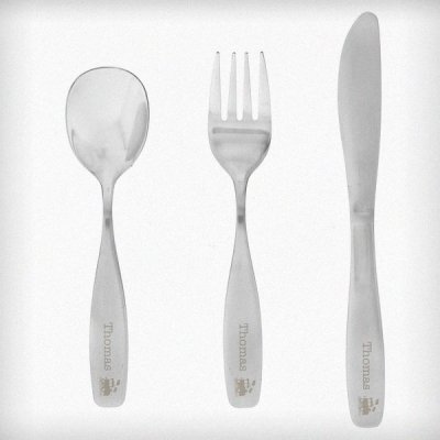 (image for) Personalised 3 Piece Train Cutlery Set