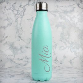 (image for) Personalised Mint Green Metal Insulated Drinks Bottle