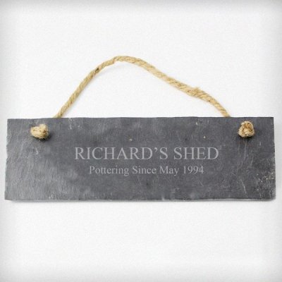 (image for) Personalised Engraved Hanging Slate Plaque