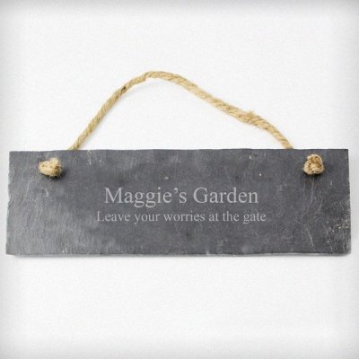 (image for) Personalised Engraved Hanging Slate Plaque