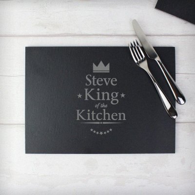 (image for) Personalised King of the Kitchen Slate Cheeseboard