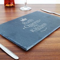 (image for) Personalised Queen of the Kitchen Slate Cheeseboard