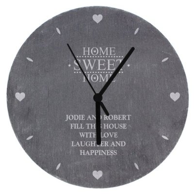 (image for) Personalised Home Sweet Home Slate Clock