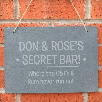 (image for) Personalised Large Hanging Slate Sign