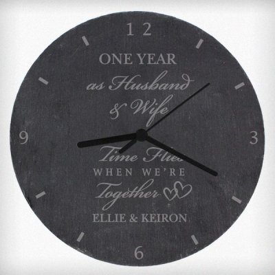 (image for) Personalised Anniversary Slate Clock