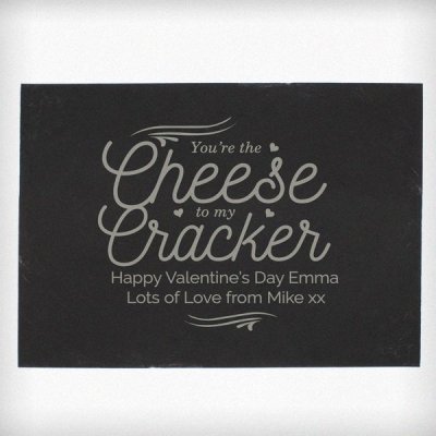 (image for) Personalised Cheese To My Cracker Slate Cheeseboard