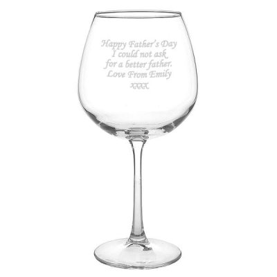 (image for) 30th Birthday Gift Full Bottle Personalised Engraved Wine Glass