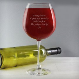 (image for) Boyfriend Gift Full Bottle Personalised Engraved Wine Glass