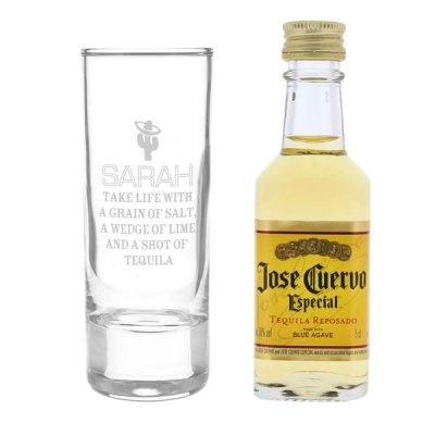 (image for) Personalised Tequila Shot Glass and Miniature Tequila