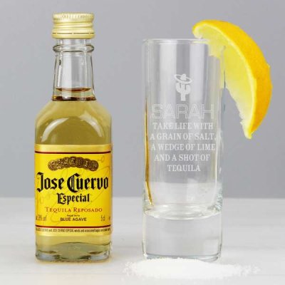 (image for) Personalised Tequila Shot Glass and Miniature Tequila