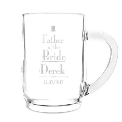 (image for) Personalised Decorative Wedding Father of the Bride Tankard