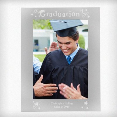 (image for) Personalised Mirrored Graduation Glass Photo Frame 5x7