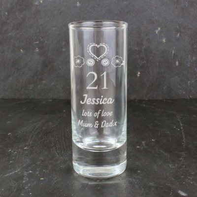 (image for) Personalised Birthday Craft Shot Glass Engraved