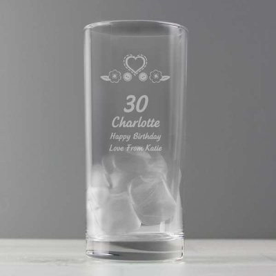 (image for) Personalised Birthday Craft Hi Ball Glass
