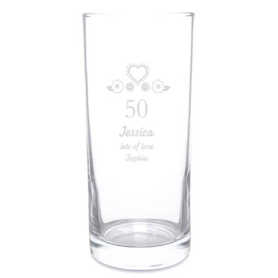 (image for) Personalised Birthday Craft Hi Ball Glass