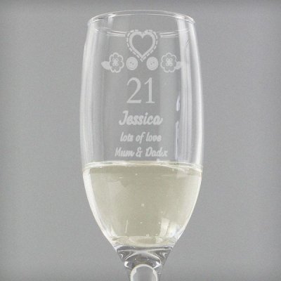 (image for) Personalised Birthday Craft Flute Glass