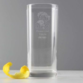 (image for) Personalised Me To You Engraved Wedding Girl Hi Ball Glass