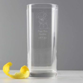 (image for) Personalised Me To You Engraved Wedding Boy Hi Ball Glass