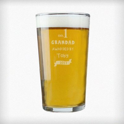 (image for) Personalised no.1 Awarded By Pint Glass