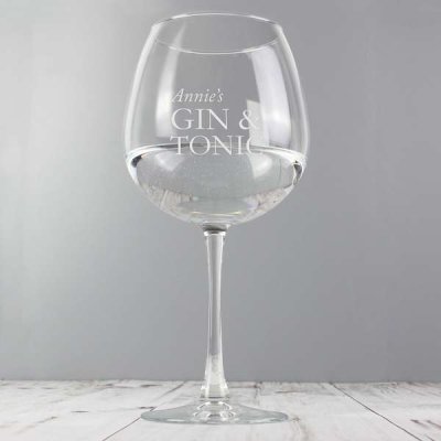 (image for) Personalised Gin & Tonic Balloon Glass