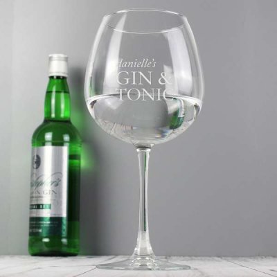(image for) Personalised Gin & Tonic Balloon Glass