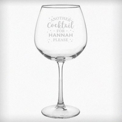 (image for) Personalised Another Cocktail Balloon Glass