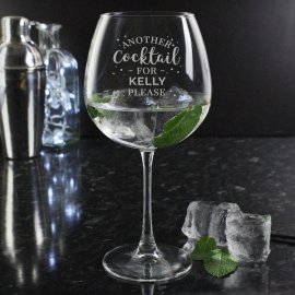 (image for) Personalised Another Cocktail Balloon Glass