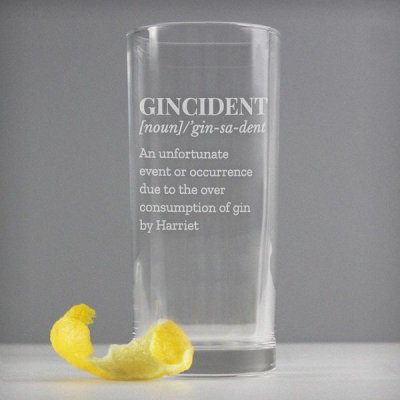 (image for) Personalised Gincident Hi Ball Glass