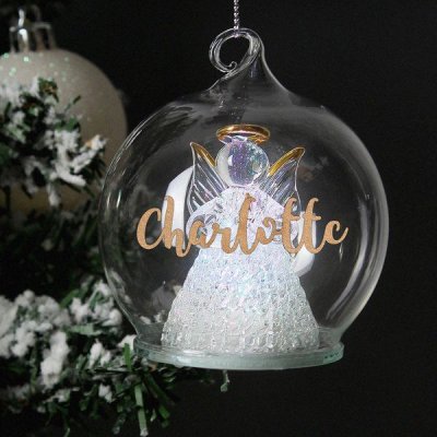 (image for) Personalised Christmas LED Angel Bauble
