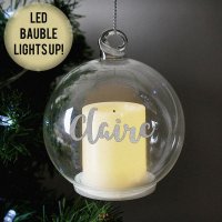 (image for) Personalised Christmas LED Candle Bauble