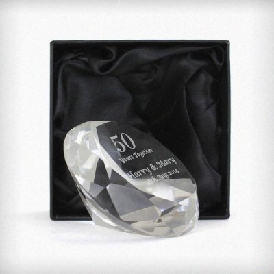 (image for) Personalised Big Numbers Diamond Paperweight