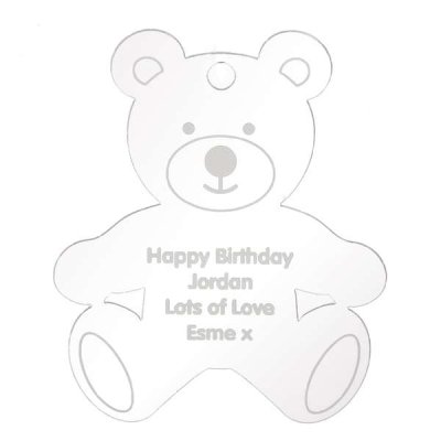 (image for) Personalised Acrylic Teddy Bear Decoration