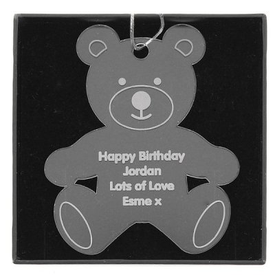 (image for) Personalised Acrylic Teddy Bear Decoration