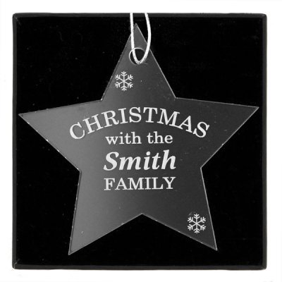 (image for) Personalised Acrylic Christmas Star Decoration